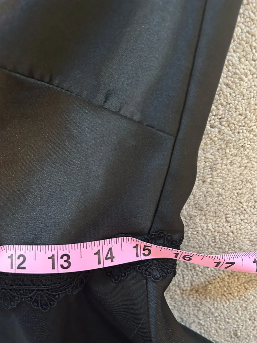 Monique Lhuillier ML Evening Hi-Low Black Mikado Gown halter lace - Picture 9 of 10